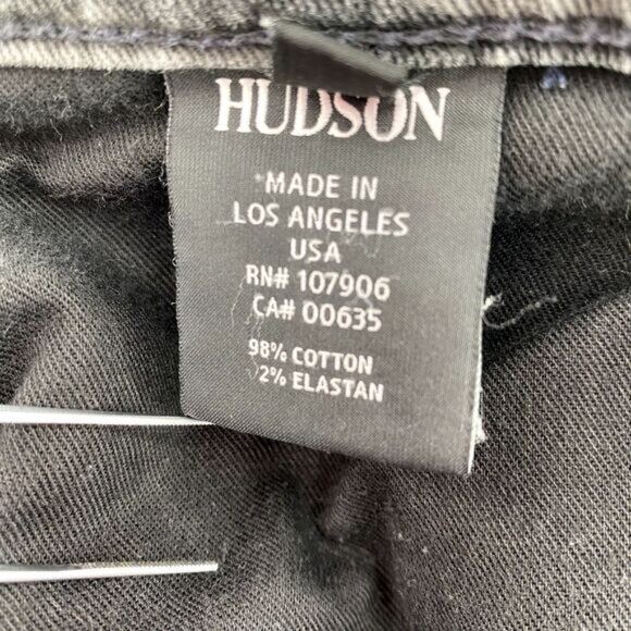 Hudson Jeans Mens 32 x 31* Gray Camo Sartor Slouchy Skinny Button Fly Denim Army - Picture 12 of 16